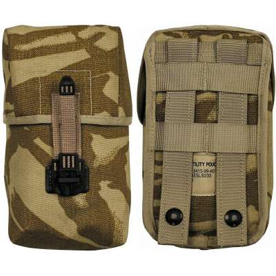 POUZDRO BRIT OPASKOVÉ MOLLE UTILITY VELKÉ 18x10x8cm orig DPM DESERT