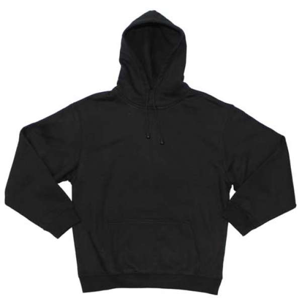 BLŮZA-MIKINA KLOKANKA S KAPUCOU PC 340g ČERNÁ