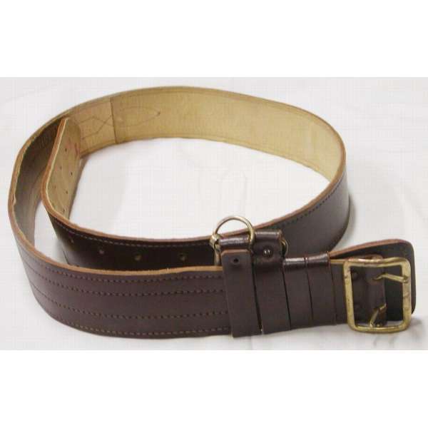 OPASEK DOHODA ČSLA SNB KOŽENÝ SE ZÁVĚSNÍKEM TMAVĚ HNĚDÝ