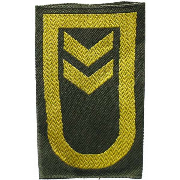 NÁŠIVKA AČR HODNOST PODPRAPORČÍK MALÁ 45x20mm VELCRO ČERNÁ