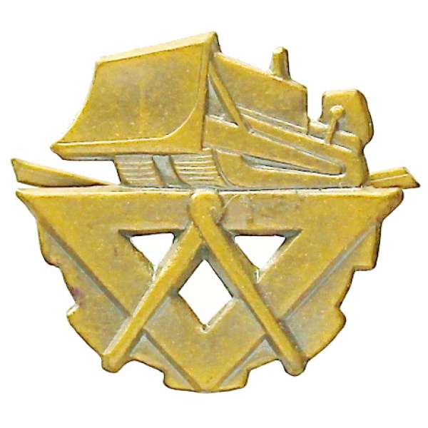 ODZNAK ČSLA ROZLIŠOVACÍ  STAVEBNICTVÍ 23x20mm PRAVÝ ZLATÝ