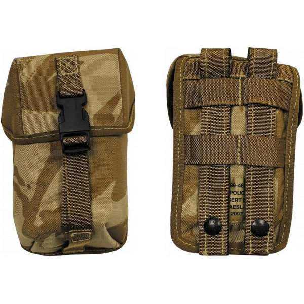 POUZDRO BRIT OPASKOVÉ MOLLE UTILITY MALÉ 10x16x6cm orig DPM DESERT