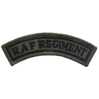 NÁŠIVKA BRIT 4R 125x50mm RAF REGIMENT OLIV-ČERNÁ
