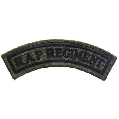 NÁŠIVKA BRIT 4R 125x50mm RAF REGIMENT OLIV-ČERNÁ