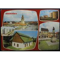 Pohled DOBRUŠKA Náměstí 1978 Š BAR PROŠLÝ