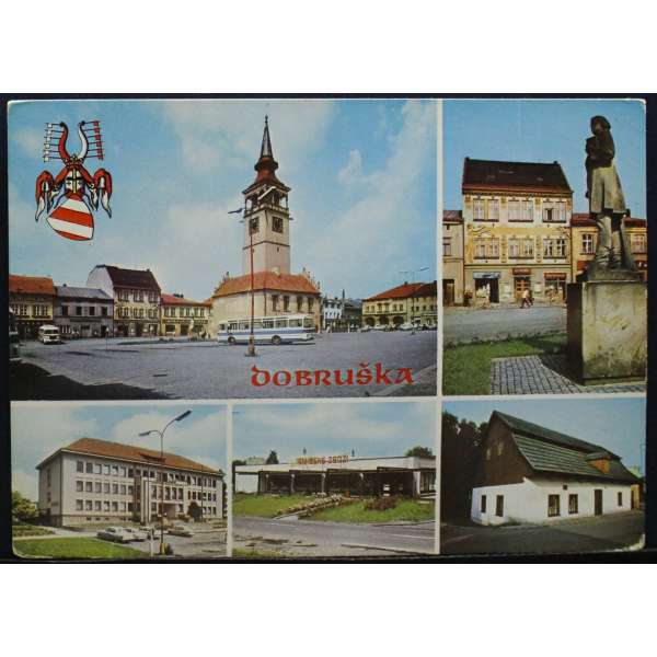 Pohled DOBRUŠKA Náměstí Vlastivědné muzeum Š BAR ČISTÝ