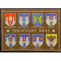 Pohled JIHOČESKÝ KRAJ ZNAKY Š BAR ČISTÝ