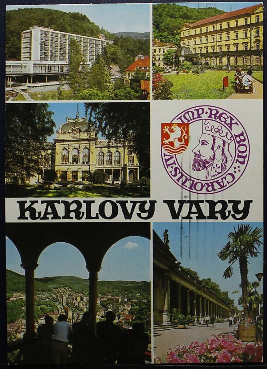 Pohled KARLOVY VARY SANATORIUM SANSSOUCI V BAR PROŠLÝ