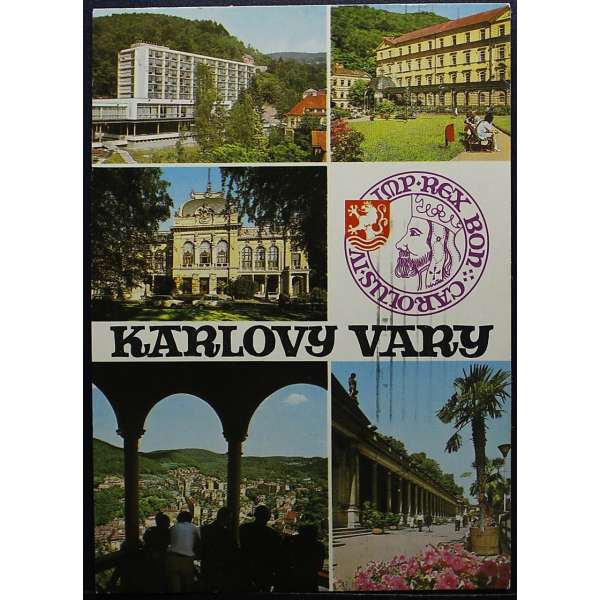 Pohled KARLOVY VARY SANATORIUM SANSSOUCI V BAR PROŠLÝ