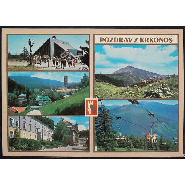 Pohled KRKONOŠE CHALUPA NA ROZCESTÍ Š BAR ČISTÝ