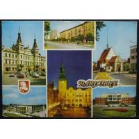 Pohled PARDUBICE PERŠTĚJNSKÉ NÁMĚSTÍ RADNICE Š BAR PROŠLÝ