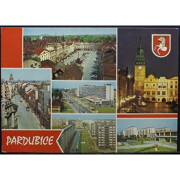 Pohled PARDUBICE PERŠTĚJNSKÉ NÁMĚSTÍ Š BAR PROŠLÝ