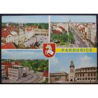 Pohled PARDUBICE PERNŠTEJNSKÉ NÁMĚSTÍ Š BAR ČISTÝ