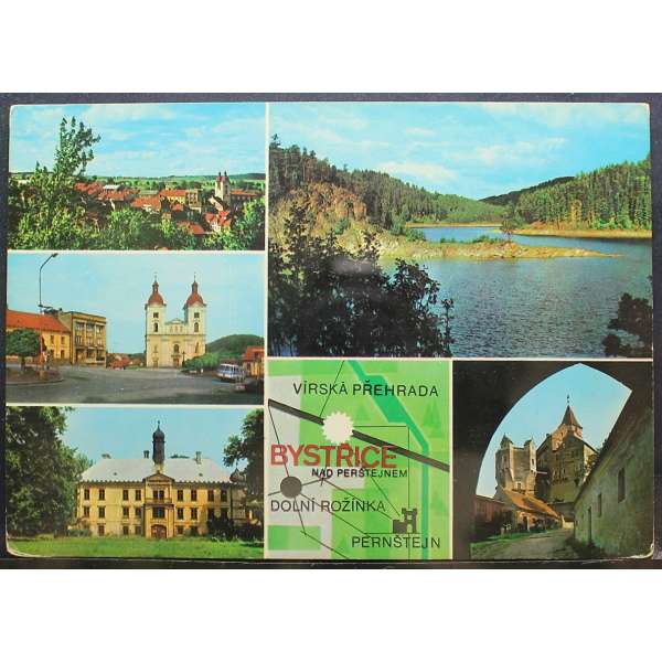 Pohled BYSTŘICE NAD PERŠTÝNEM Š BAR ČISTÝ