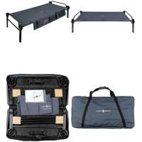 POSTEL POLNÍ Disc-O-Bed, XLT SKLÁDACÍ 100x52x11cm 14Kg ČERNÁ