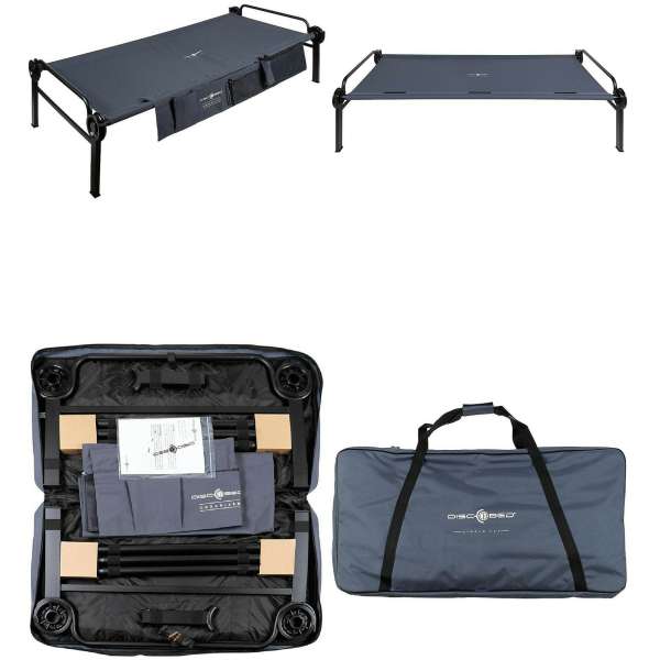 POSTEL POLNÍ Disc-O-Bed, XLT SKLÁDACÍ 100x52x11cm 14Kg ČERNÁ