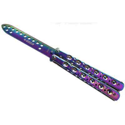 NŮŽ MOTÝLEK KANDAR ŠKOLNÍ 22,5cm, ČEPEL 10,5cm MASIV NEON VIOLET