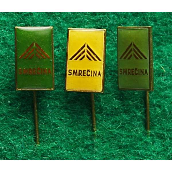 ODZNAKY SLOVENSKO SMREČINA U BÁNSKÉ BYSTRICE 3ks 10x16mm