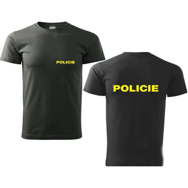 TRIKO POLICIE ČR S POTISKEM KRÁTKÝ RUKÁV 100-BAVLNA orig ČERNÉ