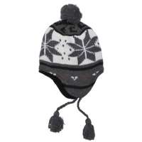 ČEPICE PERU Lima FLEECE ŠEDO-BÍLÁ