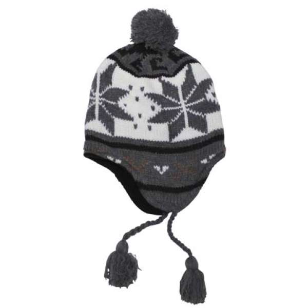 ČEPICE PERU Lima FLEECE ŠEDO-BÍLÁ