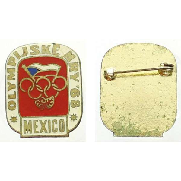 ODZNAK ČSSR OLYMPIJSKÉ HRY MEXIKO 1968 21x26mm