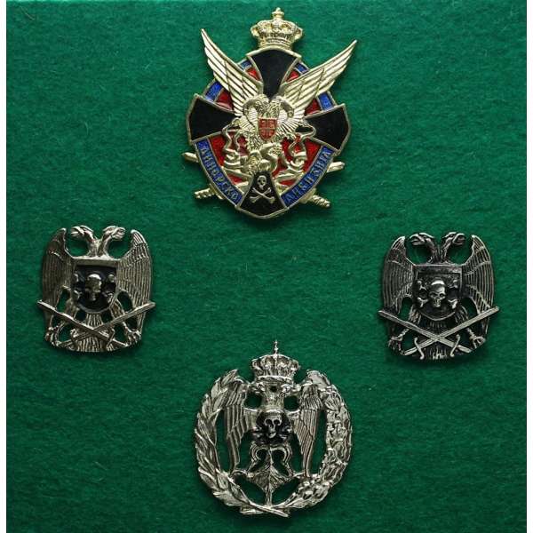 ODZNAKY SRBSKO ČETNICI 4ks 1991-1997