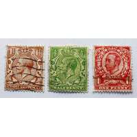 ZNÁMKY BRIT POSTAGE REVENUE 20-30-tá LÉTA 3ks