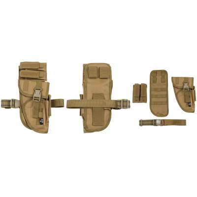 HOLSTR NA PISTOLI PRAVÝ Tactical 4 DÍLY 2 ZÁSOBNÍKY COYOTE TARN