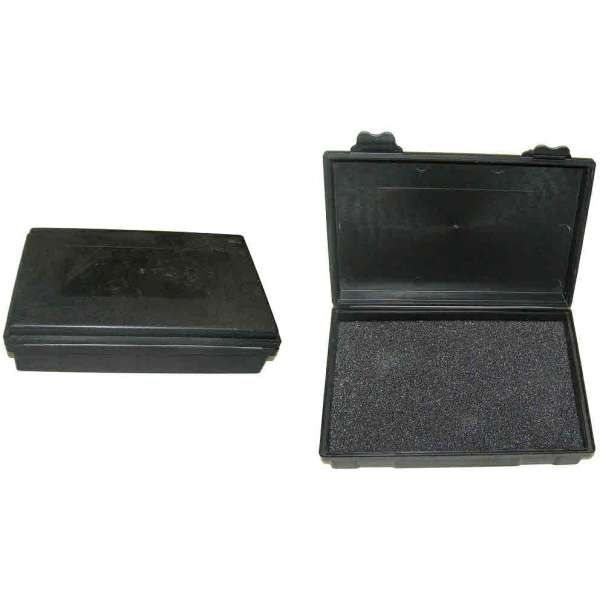 BOX VODĚVZDORNÝ 18x11x4,5cm 2 ZAKLAPÁVACÍ ÚCHYTY PVC ČERNÝ
