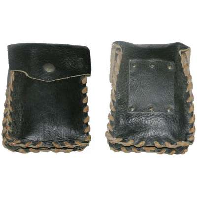 POUZDRO OPASEK 11x14X4cm KOŽENÉ ČERNÉ