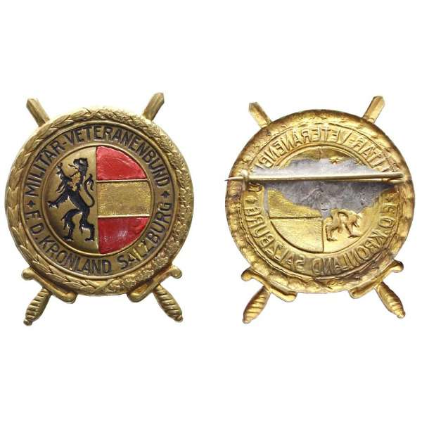 ODZNAK RAKOUSKO Militar-Veteranenbund F.D.Kronland Salzburg 50mm