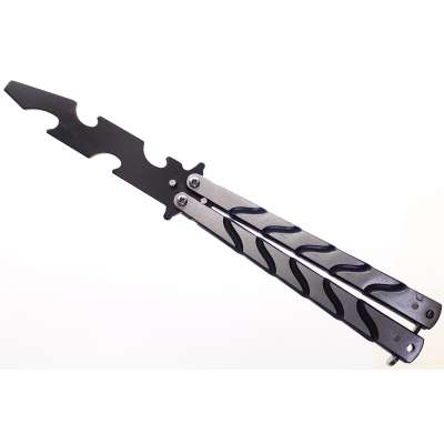 NŮŽ MOTÝLEK NÁŘADÍ 22cm, ČEPEL 10cm ČERNO-STŘÍBRNÝ
