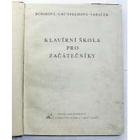 NOTY nakladatel státní Praha Bohmová-Grunfeldová-Sauer KLAvírní škola pro začátečníky 1971 126 stran