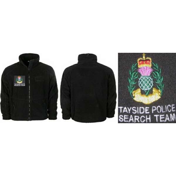 BUNDA BRITT FLEECE VÝŠIVKA TAYSIDE POLICE SEARCH TEAM orig ČERNÁ