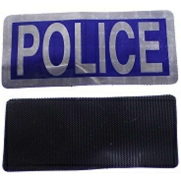 NÁŠIVKA BRIT POLICIE 10x4,5cm REFLEXNÍ VELCRO orig MODRÁ