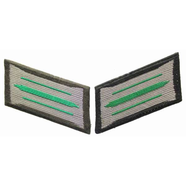 NÁŠIVKA NVA POHRANIČNÍ VOJSKO výložky 70x30mm 30 ŘADOVÝ VOJÁK