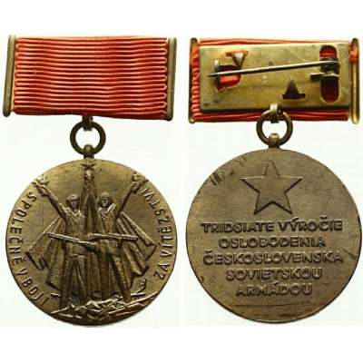 MEDAILE 30-IATE VÝROČIE OSLOBODENIA ČSR 1945-1975