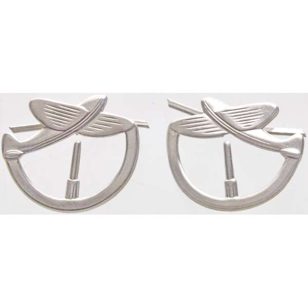 ODZNAK ČSLA ROZLIŠOVACÍ PROTILETADLOVÉ VOJSKO PRAVÝ+LEVÝ 23x21mm STŘÍBRNÝ