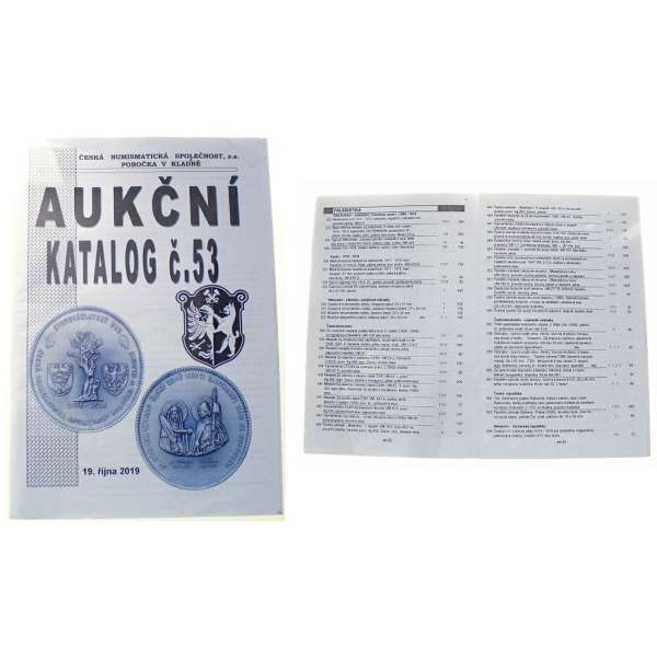 KNIHA AUKČNÍ KATALOG KLADNO 2019