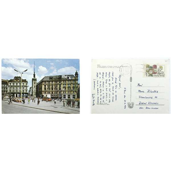 Pohled BRNO NÁMĚSTÍ SVOBVODY Š BAR PROŠLÝ