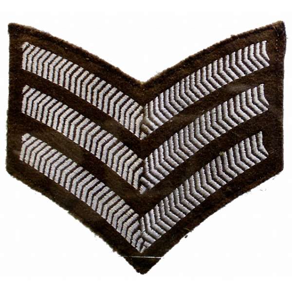 NÁŠIVKA BRIT HODNOST 110x95mm SERGEANT STRIPES 3 PROHY