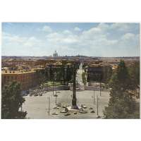 Pohled ITÁLIE ROMA PIAZZA DEL POPOLO Š BAR ČISTÝ