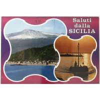 Pohled ITÁLIE SICILIA SALUTI Š BAR PROŠLÝ