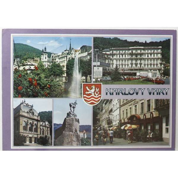 Pohled KARLOVY VARY HOTEL MOSKVA Š BAR PROŠLÝ