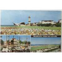 Pohled NĚMECKO ROSTOCK-WARNEMUNDE Š BAR PROŠLÝ 1974