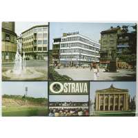 Pohled OSTRAVA MÓDNÍ DŮM, NÁMĚSTÍ LID.MILICÍ Š BAR PROŠLÝ