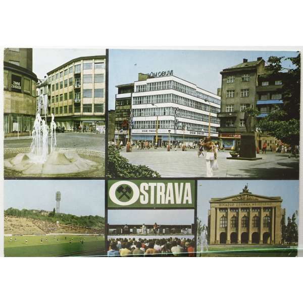 Pohled OSTRAVA MÓDNÍ DŮM, NÁMĚSTÍ LID.MILICÍ Š BAR PROŠLÝ