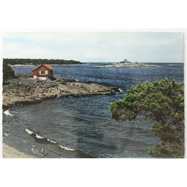 Pohled ŠVÉDSKO GRISSLEHAMN Š BAR PROŠLÝ