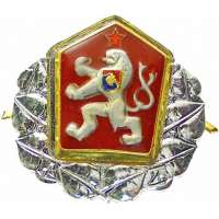 ODZNAK SNB, VB ČEPICOVÝ 24x32mm PRAPORČICKÝ STŘÍBRNÝ